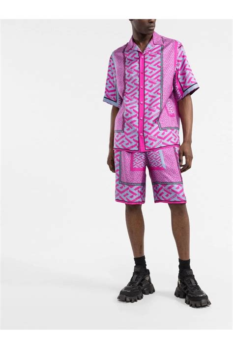 versace shorts and shirt set